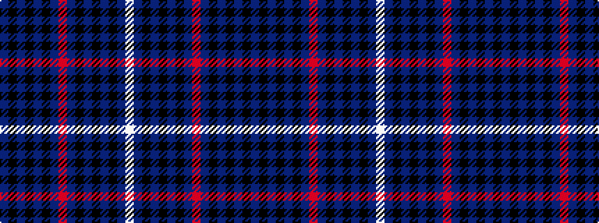 idealised woven sample of pattern BKBKBKBRBKBKBKBW
