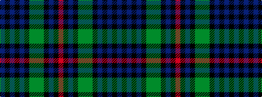idealised woven sample of pattern BKBKBKGGGKBKR