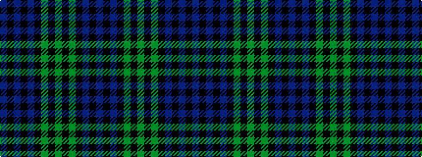 idealised woven sample of pattern BKBKBKGKGKGKBKB