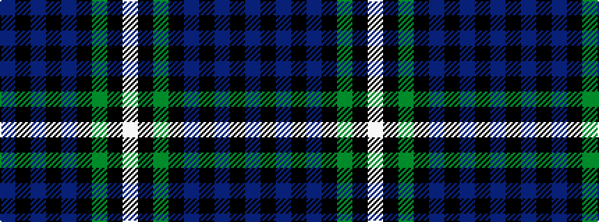 idealised woven sample of pattern BKBKBKGKW