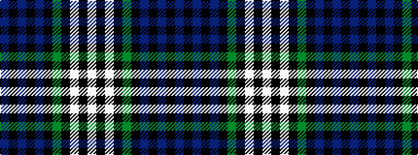 idealised woven sample of pattern BKBKBKGKWKW