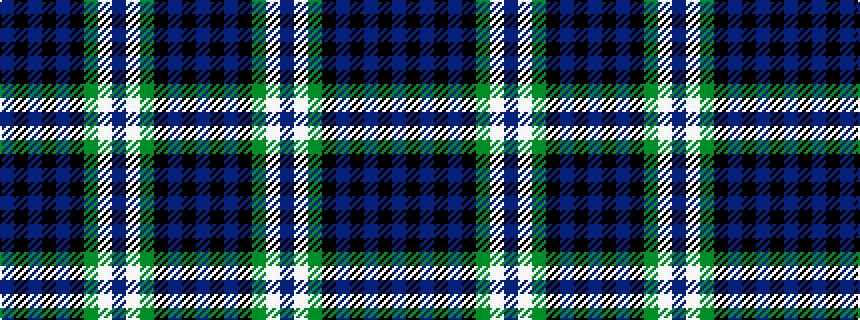 idealised woven sample of pattern BKBKBKGWBWGKBKB