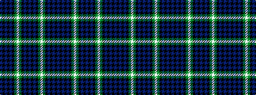 idealised woven sample of pattern BKBKBKGWGKBKBKBKGWGKBKBKB