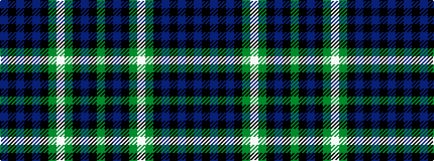 idealised woven sample of pattern BKBKBKGWGKBKG