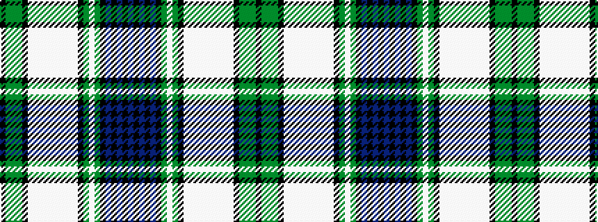 idealised woven sample of pattern BKBKBKGWGKWWWWWWWWWKGGGK