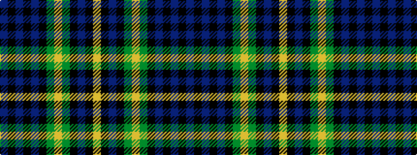 idealised woven sample of pattern BKBKBKGYGKBKY
