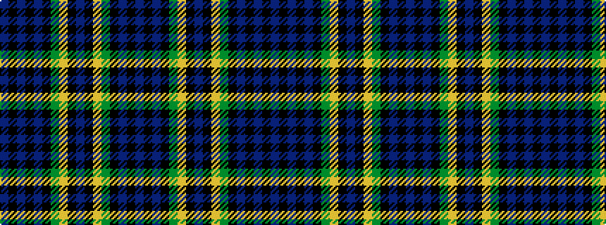 idealised woven sample of pattern BKBKBKGYKBKYGKBKB