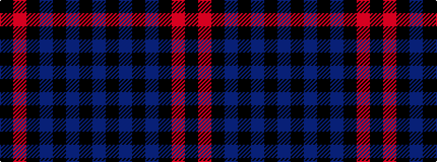 idealised woven sample of pattern BKBKBKRK
