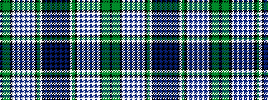 idealised woven sample of pattern BKBKBKWGKWBWBWBWBWKGGGK