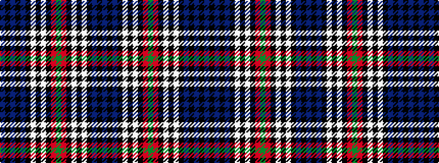 idealised woven sample of pattern BKBKBKWKWKRGRKWKWKBKB