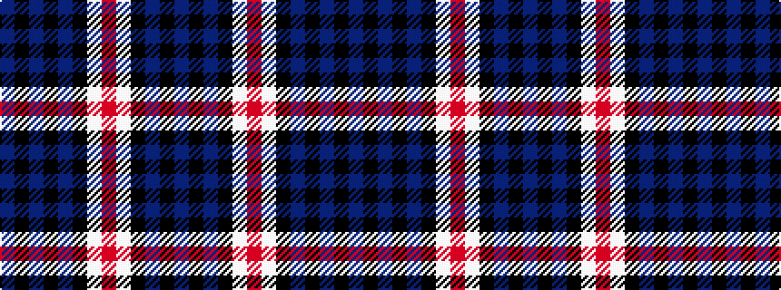 idealised woven sample of pattern BKBKBKWRWKBKB