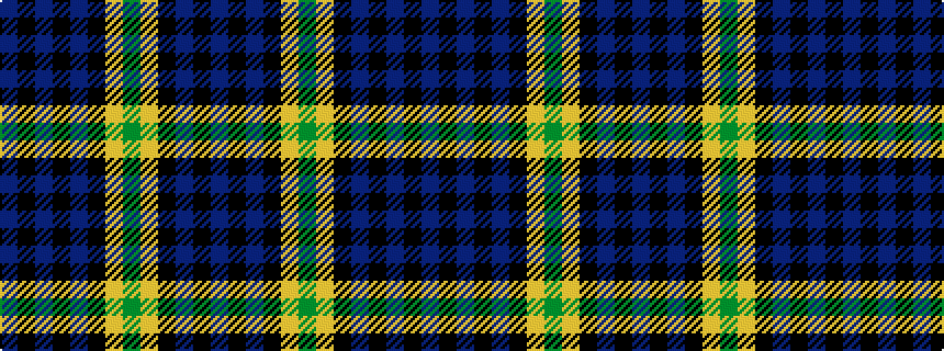 idealised woven sample of pattern BKBKBKYGYKBKB