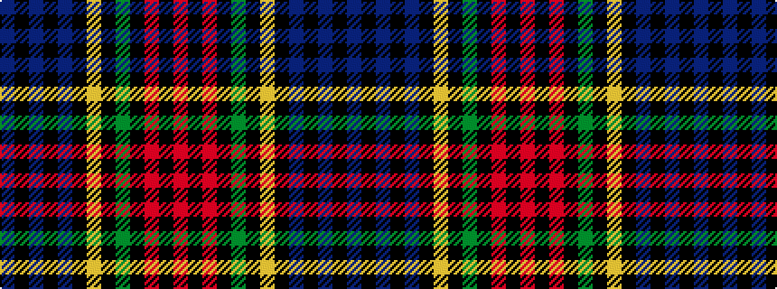 idealised woven sample of pattern BKBKBKYKGKRKR