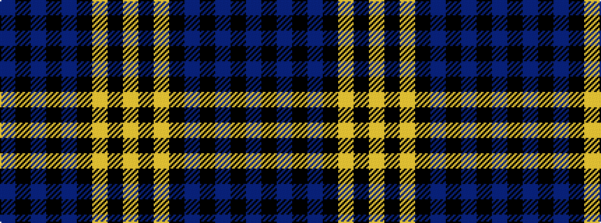 idealised woven sample of pattern BKBKBKYKY