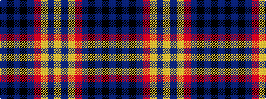 idealised woven sample of pattern BKBKBRYBY