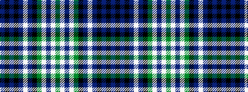 idealised woven sample of pattern BKBKBWBKGWBWG