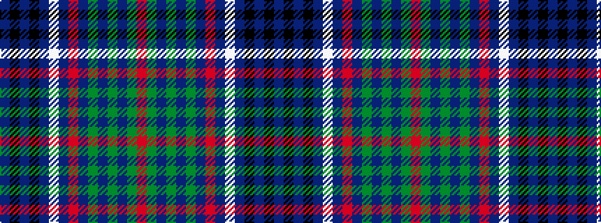 idealised woven sample of pattern BKBKBWBRBGBGBGR