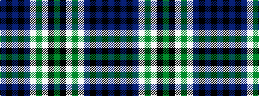idealised woven sample of pattern BKBKBWGWKG