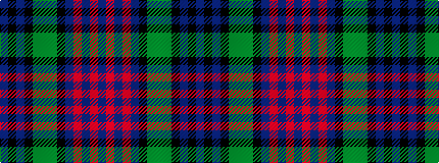 idealised woven sample of pattern BKBKGGGKBRBRB