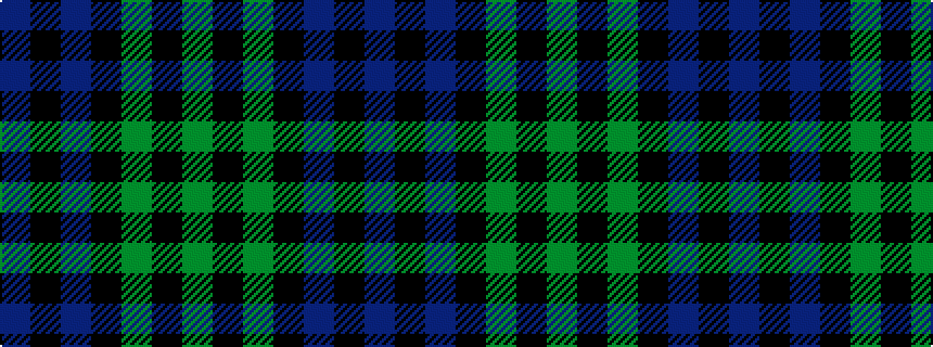 idealised woven sample of pattern BKBKGKG