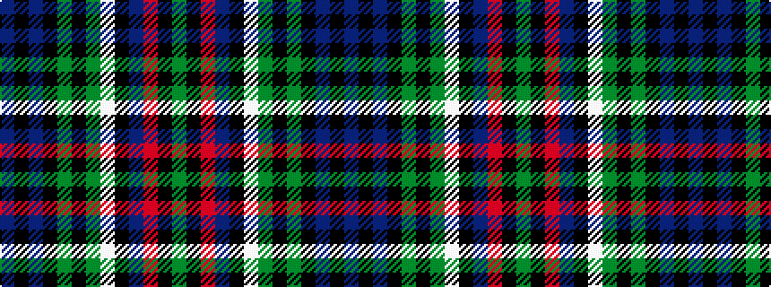 idealised woven sample of pattern BKBKGKGWKBRKG