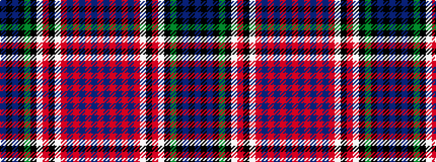 idealised woven sample of pattern BKBKGKWRKWRBRBRBR