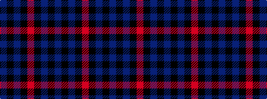 idealised woven sample of pattern BKBKRKBKB