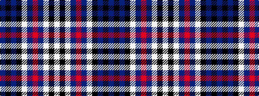 idealised woven sample of pattern BKBKWBRBWKW