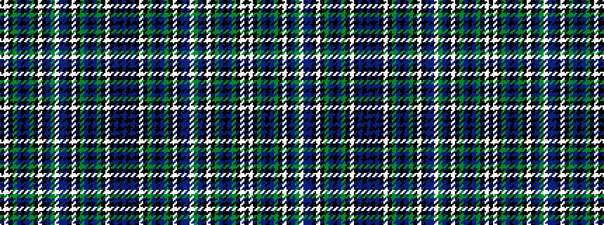 idealised woven sample of pattern BKBKWKGBKBGKWKBBWGBKWKGBKBGKWK