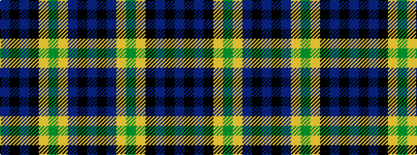 idealised woven sample of pattern BKBKYGYBKB