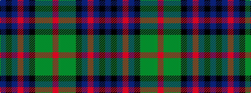idealised woven sample of pattern BKBRBKGGGR