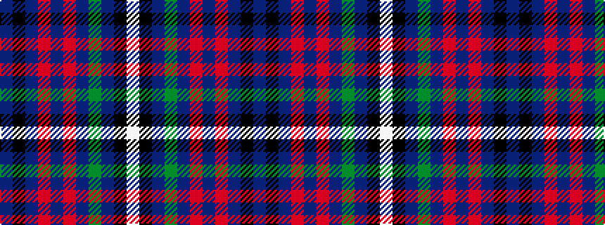 idealised woven sample of pattern BKBRBRBGBKW
