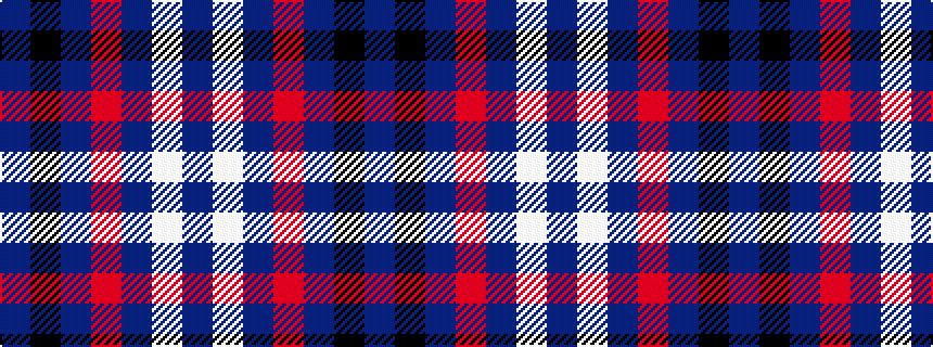 idealised woven sample of pattern BKBRBWB