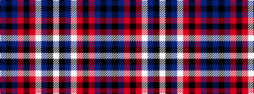 idealised woven sample of pattern BKBRKRWBKW