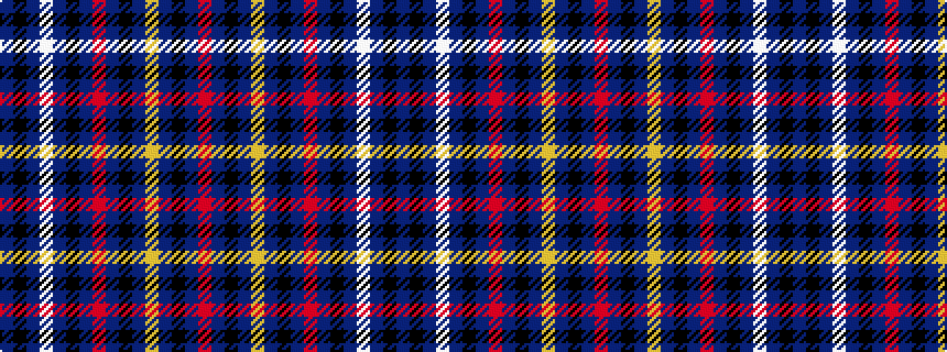 idealised woven sample of pattern BKBWBKBRBKBYBKBR