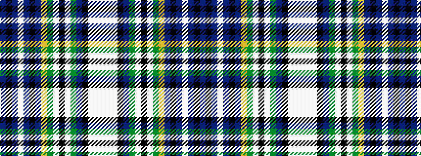 idealised woven sample of pattern BKBWBKBYGWKWGBKWWW