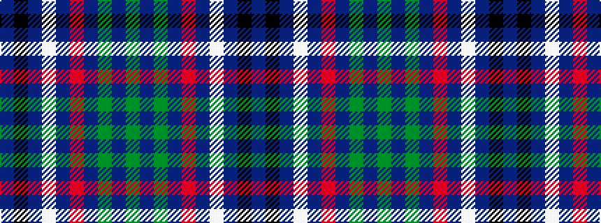 idealised woven sample of pattern BKBWBRBGBG