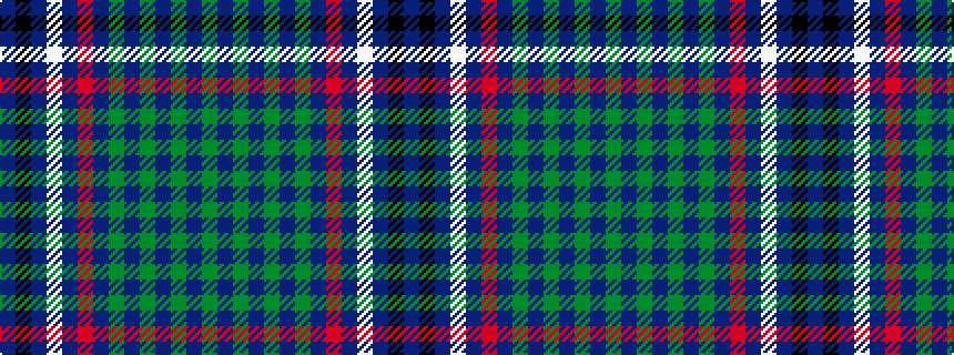 idealised woven sample of pattern BKBWBRBGBGBGBG
