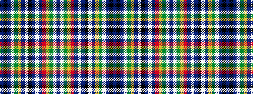 idealised woven sample of pattern BKBWGYBWKBWBRYGWB