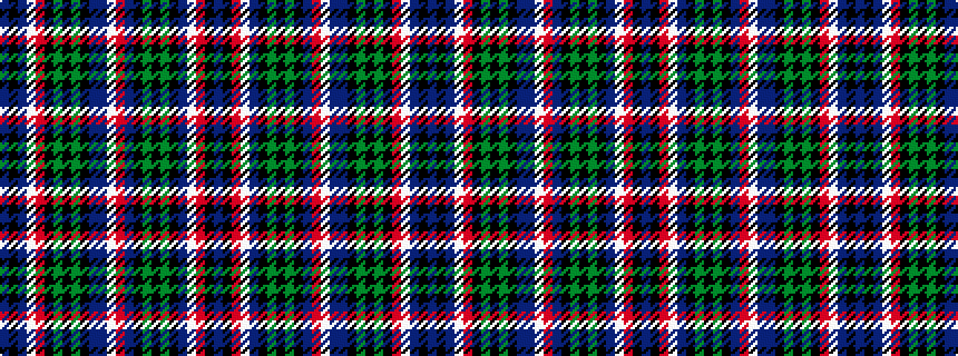 idealised woven sample of pattern BKBWRKGKGKBBWRBKGKGKBWRKB