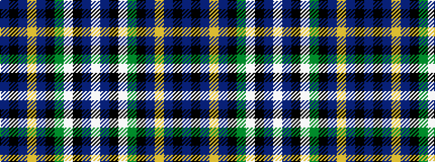 idealised woven sample of pattern BKBYBKGWKBW