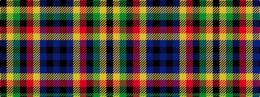 idealised woven sample of pattern BKBYRKGYK