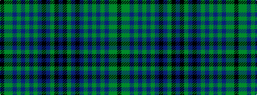 idealised woven sample of pattern BKGBKBGBGBGBGGK