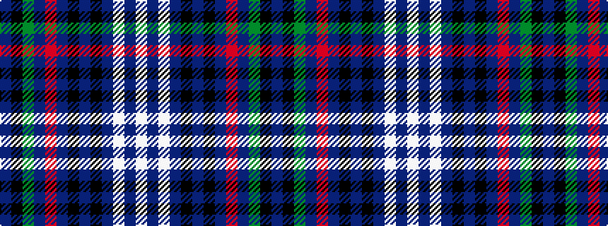 idealised woven sample of pattern BKGBRBKBKBWBW