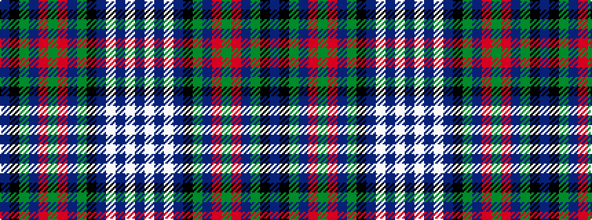 idealised woven sample of pattern BKGBRGRBGKBWBWB