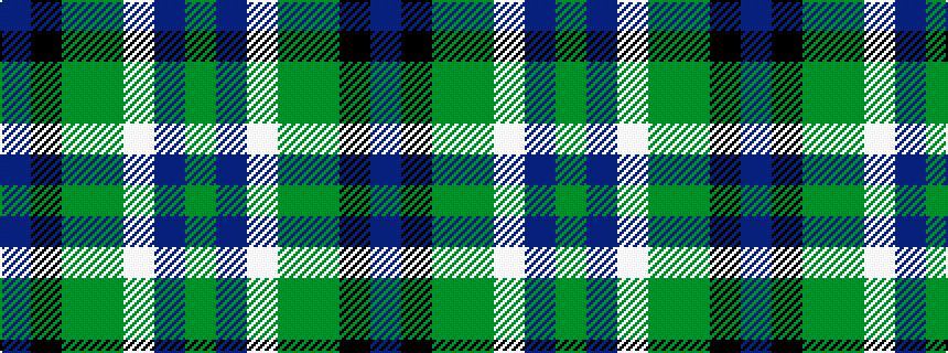 idealised woven sample of pattern BKGGWBG