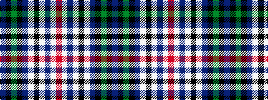 idealised woven sample of pattern BKGKBWKWBWR