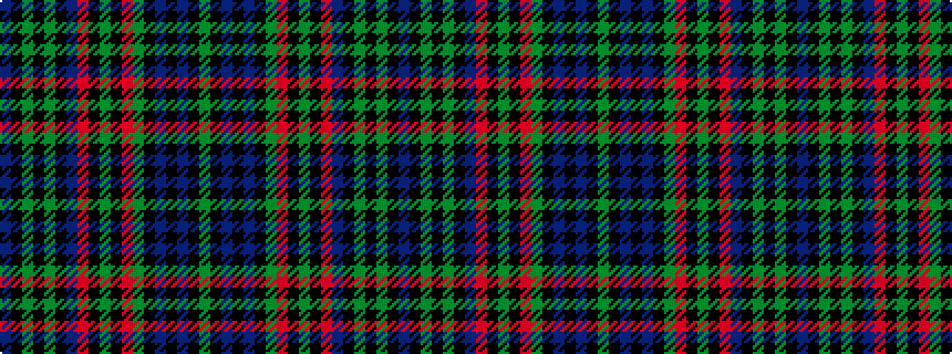 idealised woven sample of pattern BKGKGKBRKGKRGKBKBKG