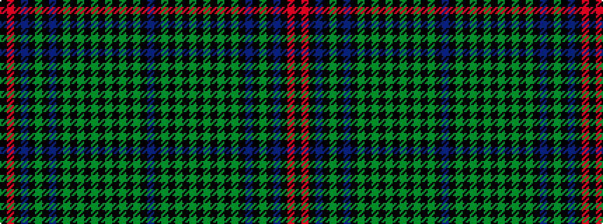 idealised woven sample of pattern BKGKGKGKGKGKGKBKGKBKRK