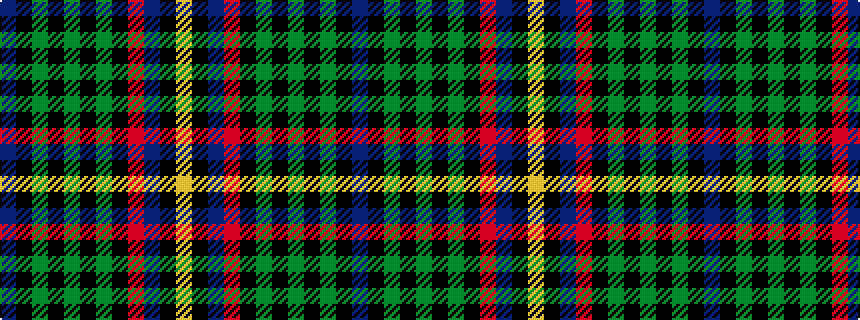 idealised woven sample of pattern BKGKGKGKRBKY